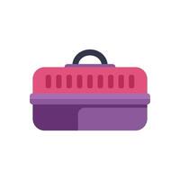 A purple and pink suitcase on a white background vector
