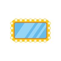 A mirror with lights on it vector