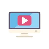 player icon on desktop computer vector
