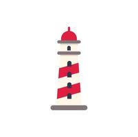 A red and white lighthouse icon on a white background vector