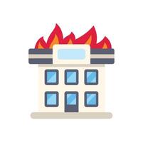 Fire and smoke icon on white background vector