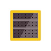 A black and yellow square with holes in it vector