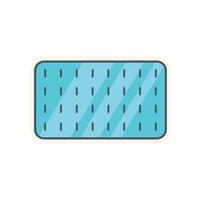A blue square with a grid pattern on it vector