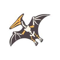 A bird with a skeleton on its back vector
