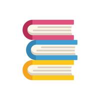 A stack of books on a white background vector