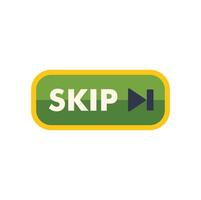 Skip button icon on white background vector