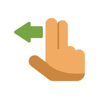 A hand with an arrow pointing to the right vector