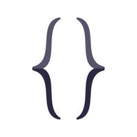 A black and white logo of a curved line vector