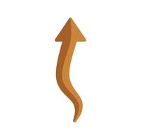 A snake is going up an arrow vector