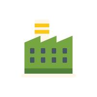 A factory building icon in flat style vector