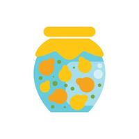A jar filled with lemons and water vector
