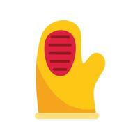 A yellow glove with red dots on it vector