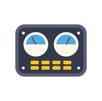 A flat icon of a control panel with two gauges vector