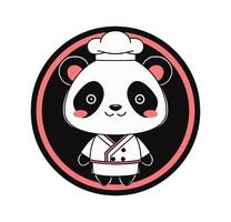 Panda in a chef costume vector