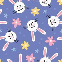 Bunny Background Easter Bunny Seamless Pattern vector