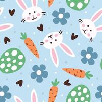 Easter Bunny Pattern Spring Easter Background vector
