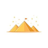 Desert pyramids under stars vector