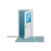 Door opening into timer form vector