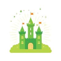 Irish Castle with a Mystical Green Aura vector