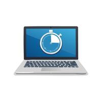 Laptop folding into timer vector
