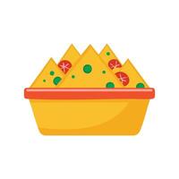 Simple Illustration Nachos loaded vector