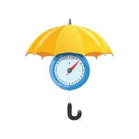 Umbrella folding into timer vector