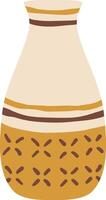 Minimalist boho vase representing modern ceramic art with elegant geometric patterns, perfect for interior design and home decoration projects vector