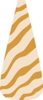 Wavy lines create a mesmerizing pattern on an elongated triangular shape, blending modern aesthetics with abstract art, perfect for adding a touch of contemporary elegance to any design vector
