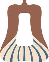 Modern and elegant vase design featuring a unique shape with a striped pattern and solid color background, adding a touch of sophistication to any decor vector