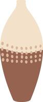 Featuring a simple modern vase adorned with playful polka dots and a stylish two tone color scheme, perfect for showcasing flowers or serving as an elegant decorative accent vector