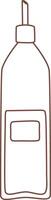 Minimalist illustration representing a sauce bottle with blank label and pointed dispenser, ideal for culinary or food industry projects vector