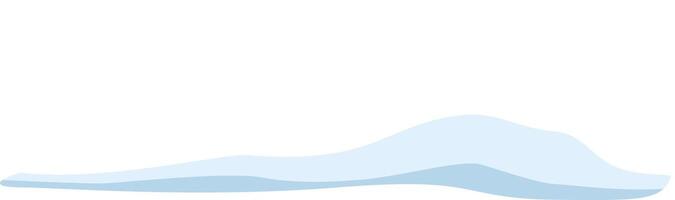 Minimalist light blue landscape featuring snow covered hills forming a gentle slope, creating a serene and tranquil winter scene, ideal for backgrounds and design projects vector