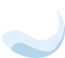 Minimalist light blue abstract wave swirling on white background, creating a sense of fluidity and motion, ideal for backgrounds, presentations, or artistic projects vector