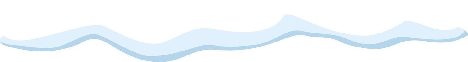 Light blue wavy banner flowing gracefully across a white background, creating a serene and elegant atmosphere, perfect for enhancing various design projects and presentations vector