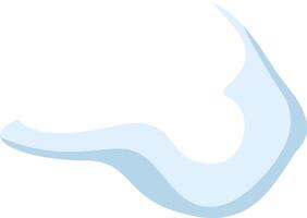 Light blue wave flowing smoothly on a white background, creating a sense of motion and fluidity, ideal for backgrounds, presentations, or design projects vector