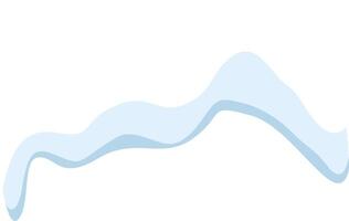Light blue abstract shape flowing smoothly on a plain white background, creating a minimalist and elegant design, perfect for various design projects vector