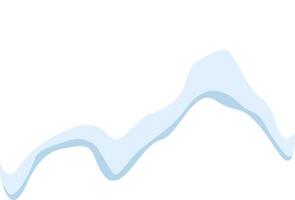 Light blue layered abstract wavy shape with curves and smooth lines creating a modern and minimalist design on a clean white background, ideal for contemporary projects vector