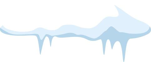 Snowdrift adorned with icicles cascading down, creating an enchanting winter wonderland ideal for Christmas or winter themed projects, evoking the magic of the season vector