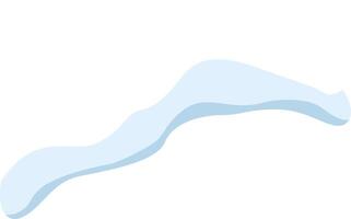 Snowdrift stretching across a white background, creating a winter wonderland scene, perfect for winter or christmas projects, featuring soft curves and a light blue color palette vector