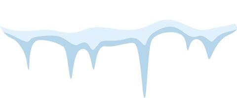 Snowdrift adorned with hanging icicles, gently melting under the warm sun, creating a picturesque winter wonderland against a pristine white background vector
