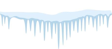 Sharp icicles hanging from a snow covered roof create a striking winter scene, contrasting beautifully against a pristine white background, capturing the essence of the cold season vector