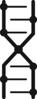 Black and white DNA strand forming an X shape, symbolizing the intricate concepts of genetic engineering and ongoing research within biology and medicine vector