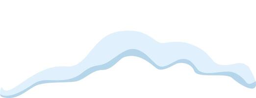 Soft snowdrifts creating gentle curves on a pristine white background, enhancing winter and Christmas themes for various projects and designs. Perfect for evoking a serene, festive atmosphere vector