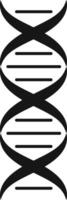 Vertical monochrome representation of DNA structure forming a double helix, highlighting nucleotides and the intricate genetic code essential for life and evolution vector