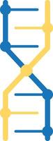 Dna double helix is rotating, forming the genetic code with its typical colors on a white background, ideal for medical and scientific publications vector