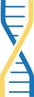 Rotating DNA double helix forming a spiral against a white background, offering a clean and simple illustration ideal for medical and scientific concepts in genetics and biology vector