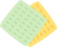 Featuring two overlapping microfiber cleaning cloths in vibrant green and yellow, providing an effective and simple solution for tackling household chores with ease vector