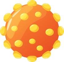 Monkeypox virus cell creating infection spreading contagious disease causing fever, headache, muscle aches, backache, swollen lymph nodes, chills, exhaustion, and respiratory symptoms vector