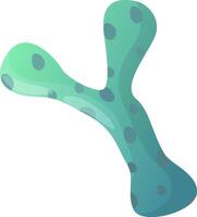 Microscopic view of a y shaped green bacteria with dark spots growing and multiplying, potentially representing a health or scientific concept vector