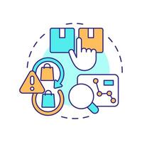 Threat of substitutes multi color concept icon. Customers switching to alternative products. Porter 5 forces. Round shape line illustration. Abstract idea. Graphic design. Easy to use in brochure vector
